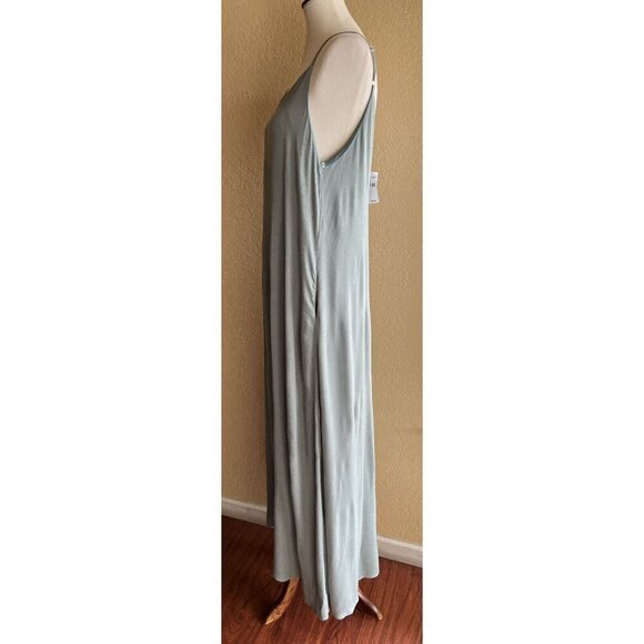 WEST KEI Womens Sage Gauze V-Neck Maxi Dress Size M $70 - Picture 3 of 11